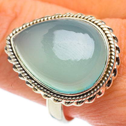 Aqua Chalcedony Rings handcrafted by Ana Silver Co - RING63485