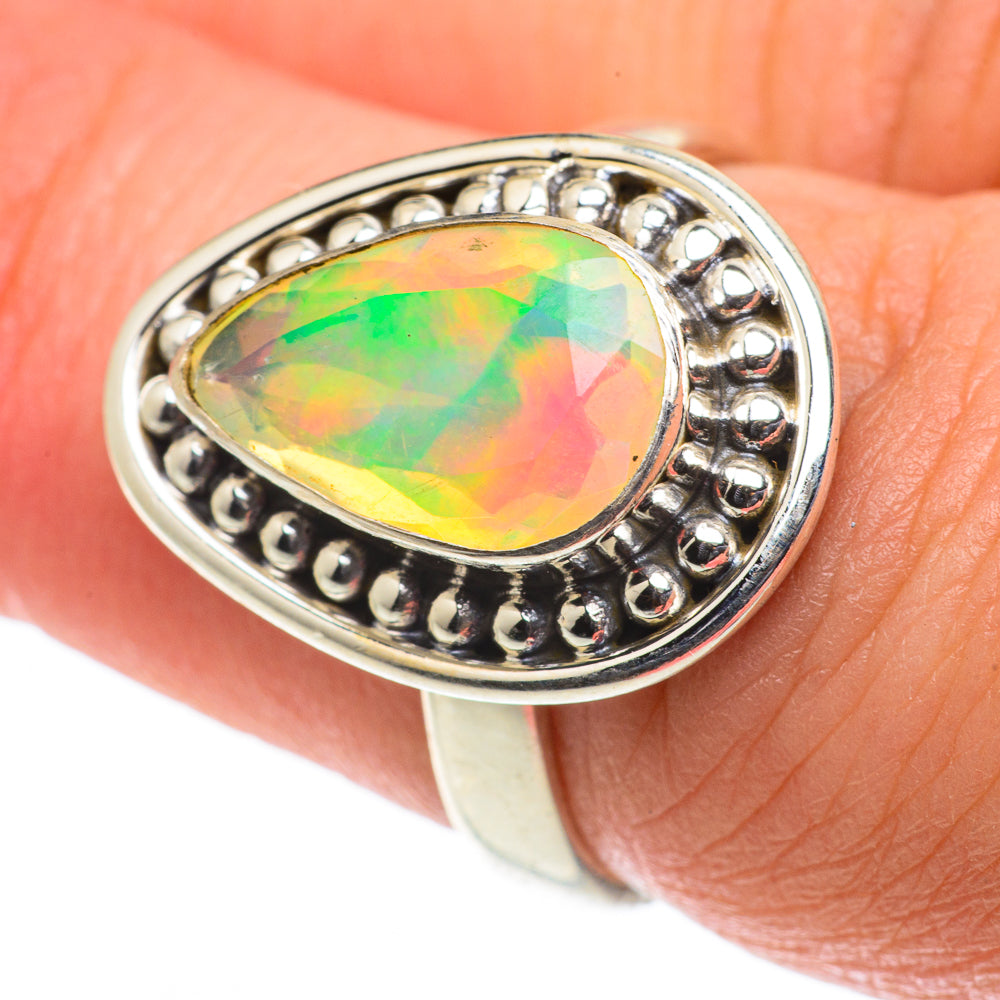 Ethiopian Opal Rings handcrafted by Ana Silver Co - RING63497