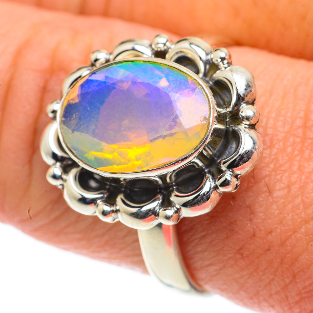 Ethiopian Opal Rings handcrafted by Ana Silver Co - RING63499