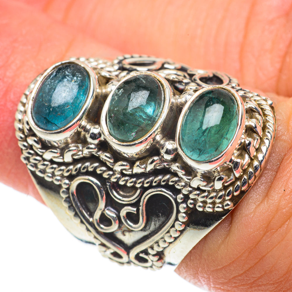 Blue Fluorite Rings handcrafted by Ana Silver Co - RING63500