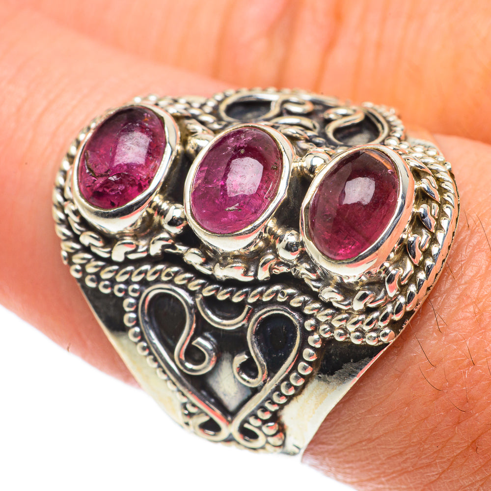 Pink Tourmaline Rings handcrafted by Ana Silver Co - RING63503