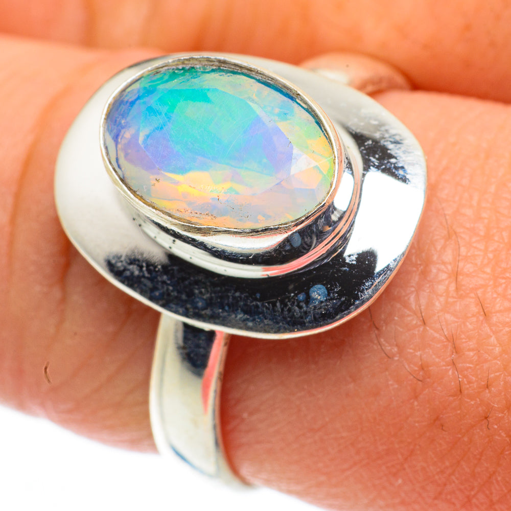 Ethiopian Opal Rings handcrafted by Ana Silver Co - RING63513