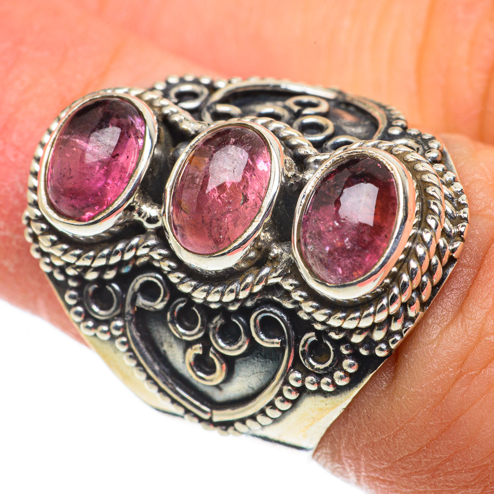Pink Tourmaline Rings handcrafted by Ana Silver Co - RING63526