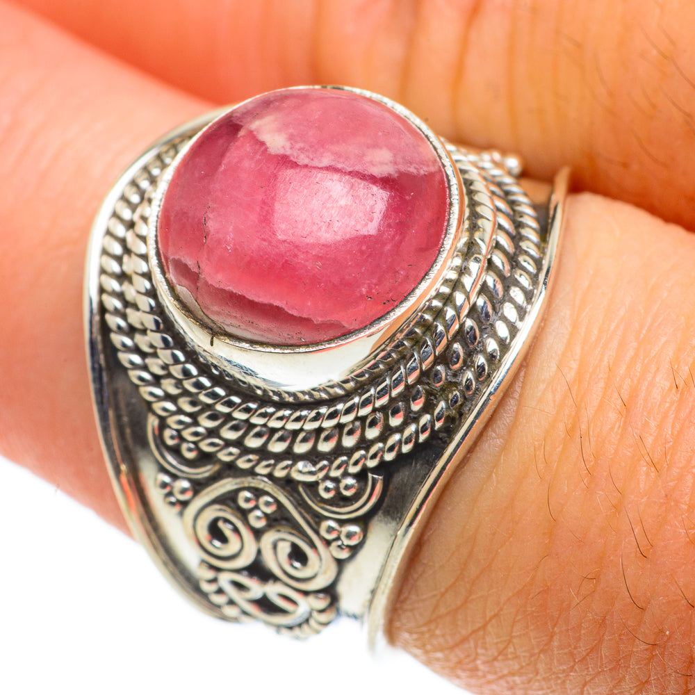 Rhodochrosite Rings handcrafted by Ana Silver Co - RING63527