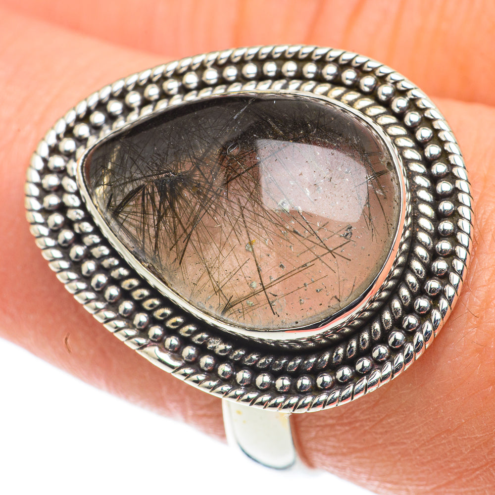 Tourmalinated Quartz Rings handcrafted by Ana Silver Co - RING63531