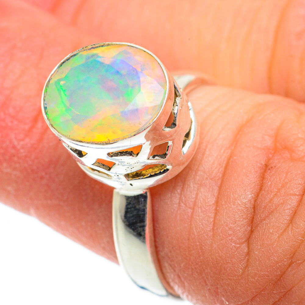 Ethiopian Opal Rings handcrafted by Ana Silver Co - RING63535