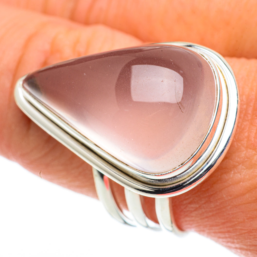 Rose Quartz Rings handcrafted by Ana Silver Co - RING63561
