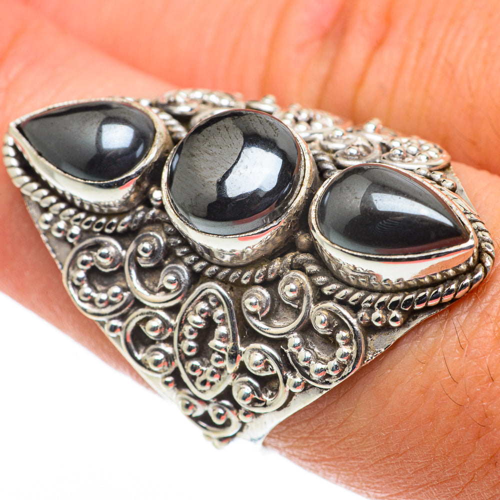 Hematite Rings handcrafted by Ana Silver Co - RING63574