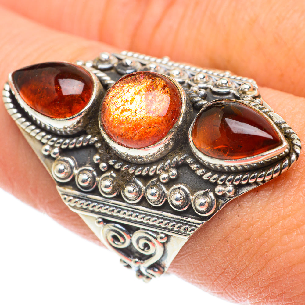 Sunstone Rings handcrafted by Ana Silver Co - RING63583