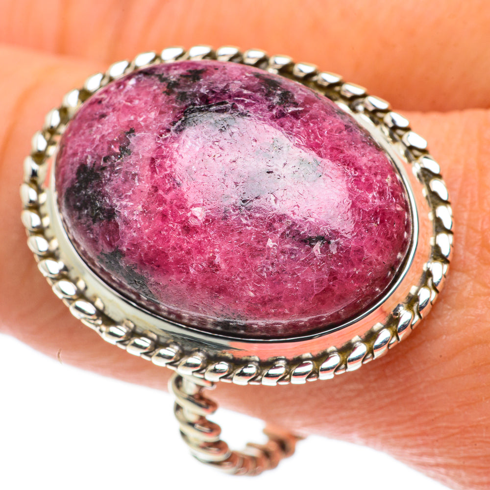 Rhodonite Rings handcrafted by Ana Silver Co - RING63585
