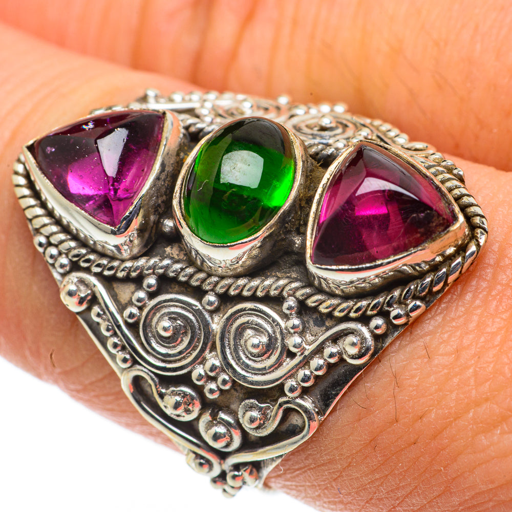 Pink Tourmaline Rings handcrafted by Ana Silver Co - RING63593