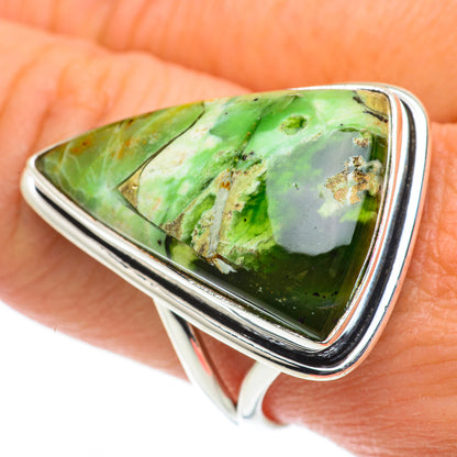 Australian Green Opal Rings handcrafted by Ana Silver Co - RING63600