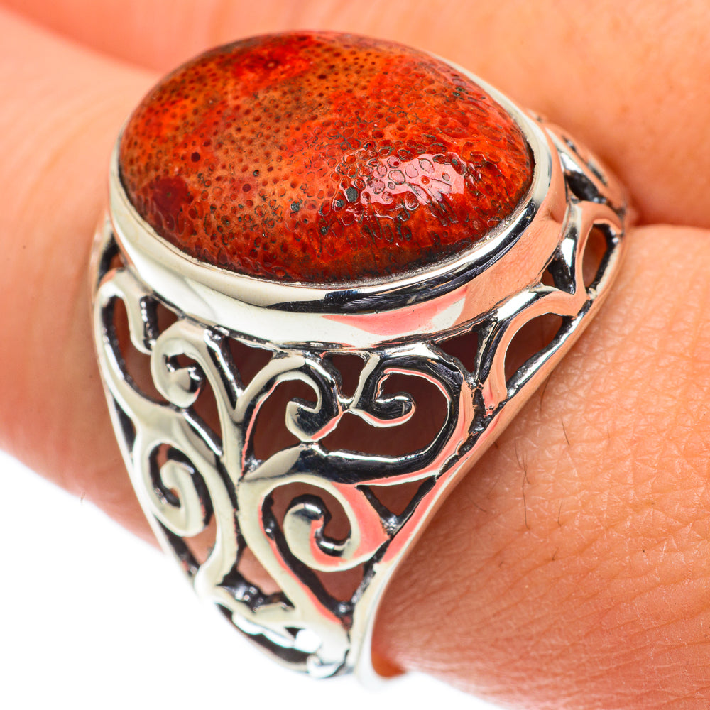 Sponge Coral Rings handcrafted by Ana Silver Co - RING63604