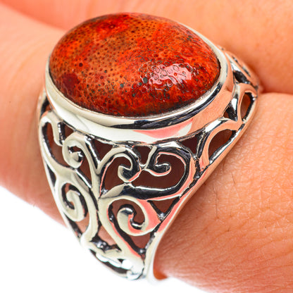 Sponge Coral Rings handcrafted by Ana Silver Co - RING63604
