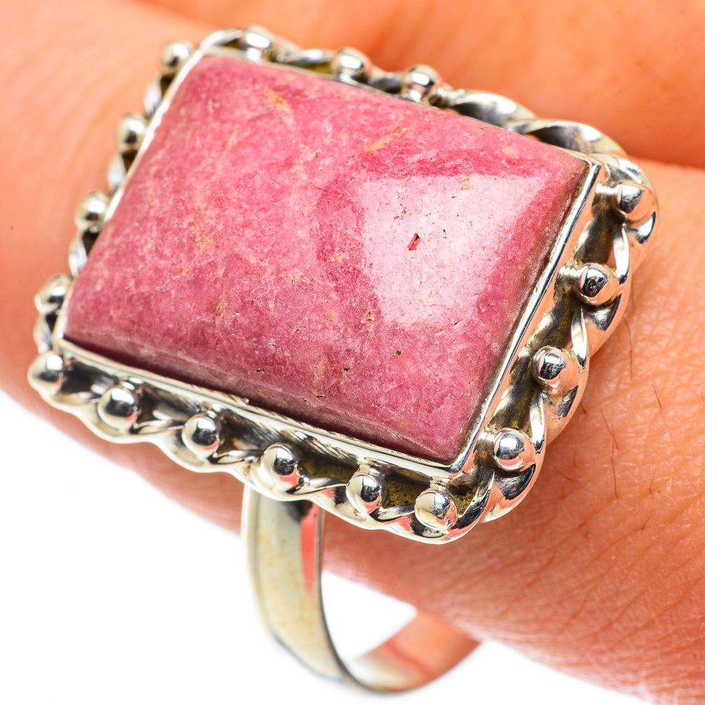 Rhodonite Rings handcrafted by Ana Silver Co - RING63608