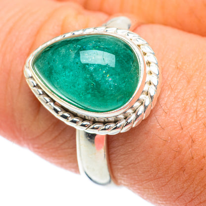 Zambian Emerald Rings handcrafted by Ana Silver Co - RING63617