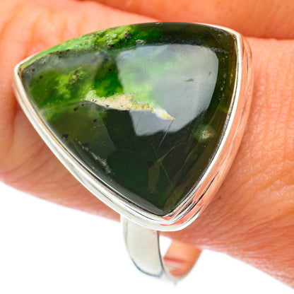 Australian Green Opal Rings handcrafted by Ana Silver Co - RING63618