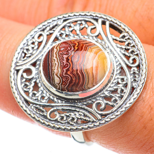 Crazy Lace Agate Rings handcrafted by Ana Silver Co - RING63620