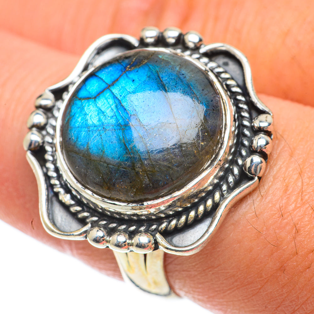 Labradorite Rings handcrafted by Ana Silver Co - RING63640