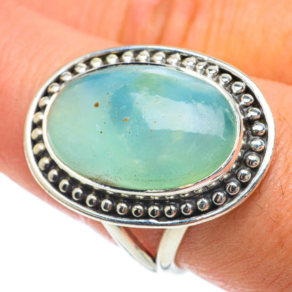 Aqua Chalcedony Rings handcrafted by Ana Silver Co - RING63643