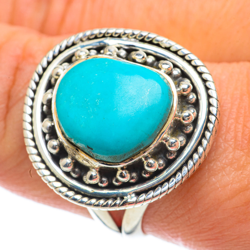 Tibetan Turquoise Rings handcrafted by Ana Silver Co - RING63644