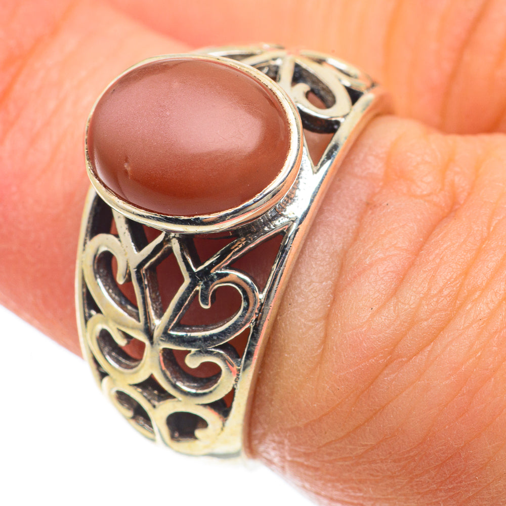 Chocolate Moonstone Rings handcrafted by Ana Silver Co - RING63650