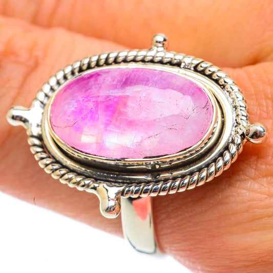 Pink Moonstone Rings handcrafted by Ana Silver Co - RING63652