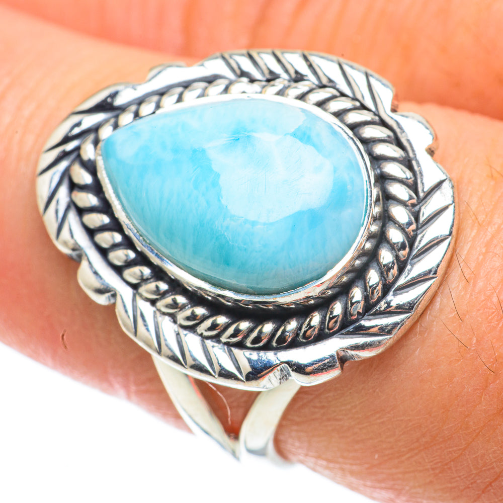 Larimar Rings handcrafted by Ana Silver Co - RING63667