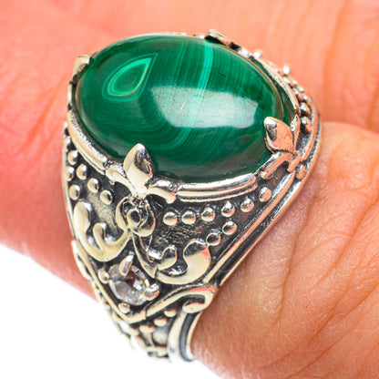 Malachite Rings handcrafted by Ana Silver Co - RING63673
