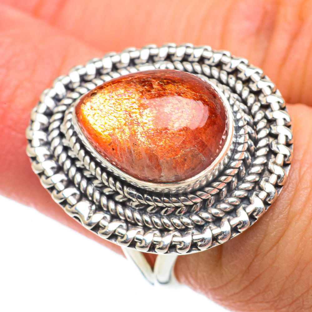 Sunstone Rings handcrafted by Ana Silver Co - RING63677