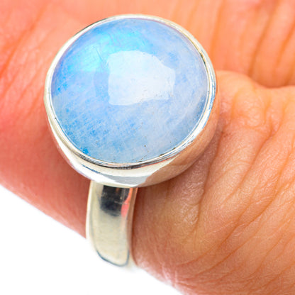 Rainbow Moonstone Rings handcrafted by Ana Silver Co - RING63694