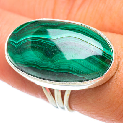 Malachite Rings handcrafted by Ana Silver Co - RING63699