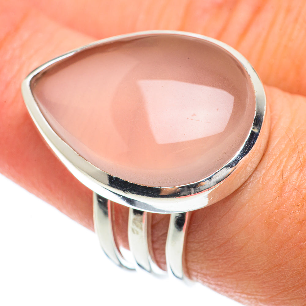 Rose Quartz Rings handcrafted by Ana Silver Co - RING63704