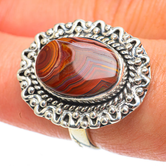 Crazy Lace Agate Rings handcrafted by Ana Silver Co - RING63722