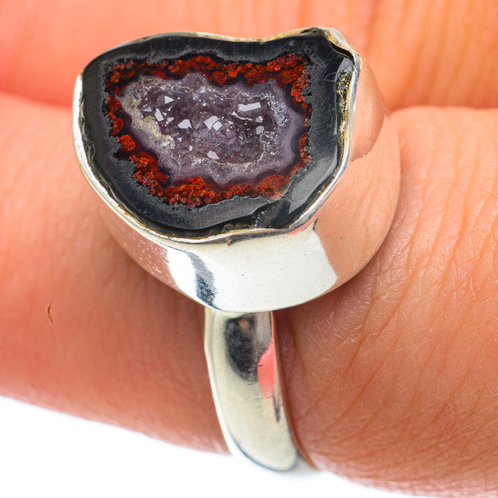 Coconut Geode Slice Rings handcrafted by Ana Silver Co - RING63723