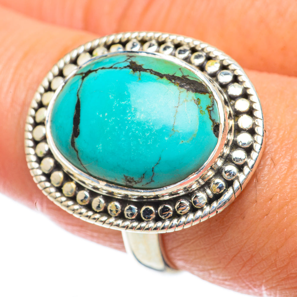 Tibetan Turquoise Rings handcrafted by Ana Silver Co - RING63738