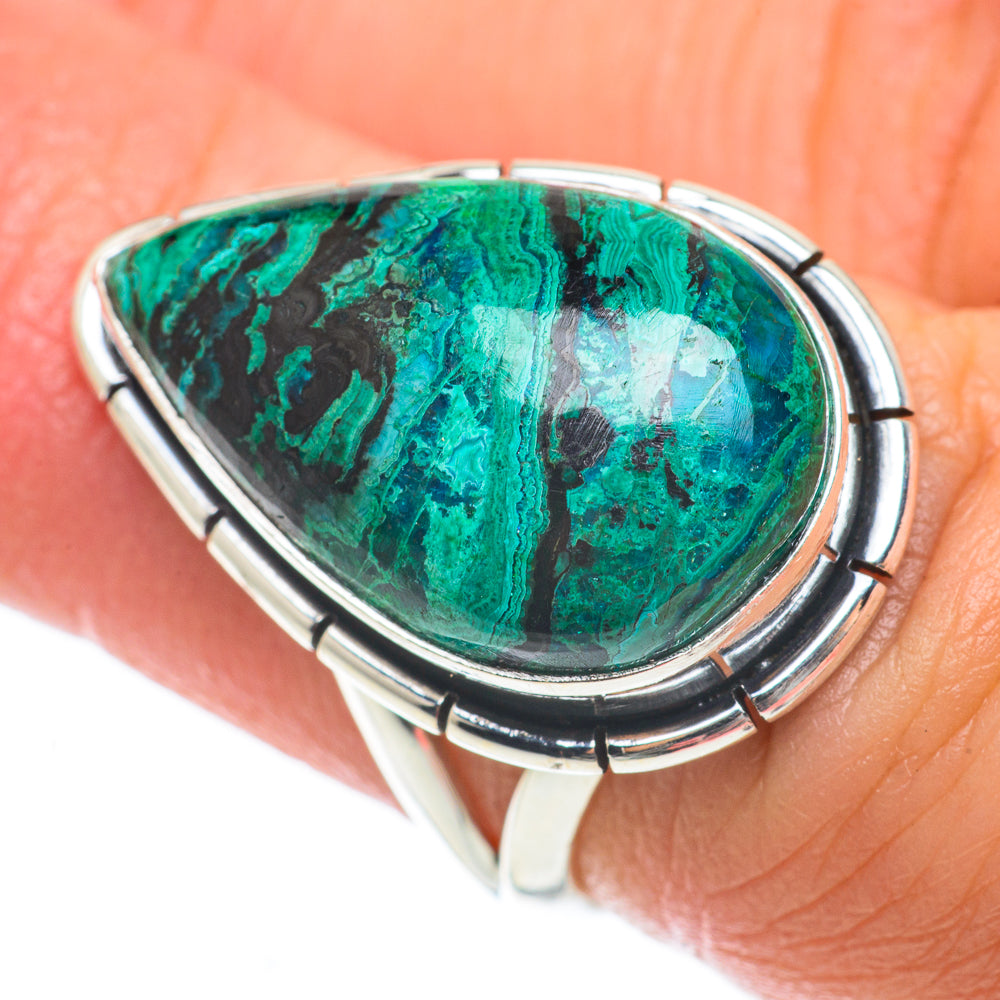 Chrysocolla Rings handcrafted by Ana Silver Co - RING63742