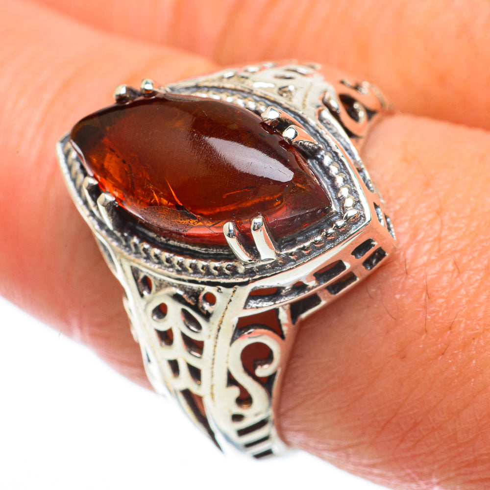 Baltic Amber Rings handcrafted by Ana Silver Co - RING63745