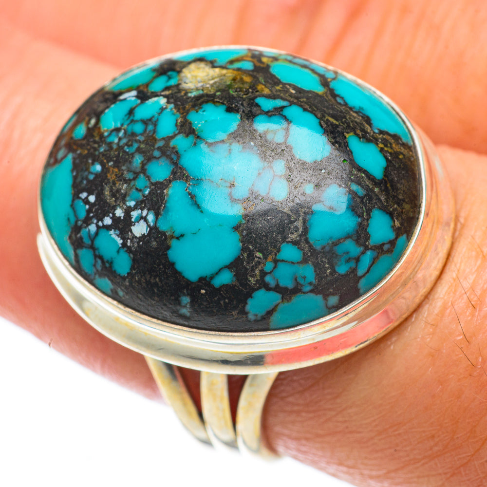 Tibetan Turquoise Rings handcrafted by Ana Silver Co - RING63757