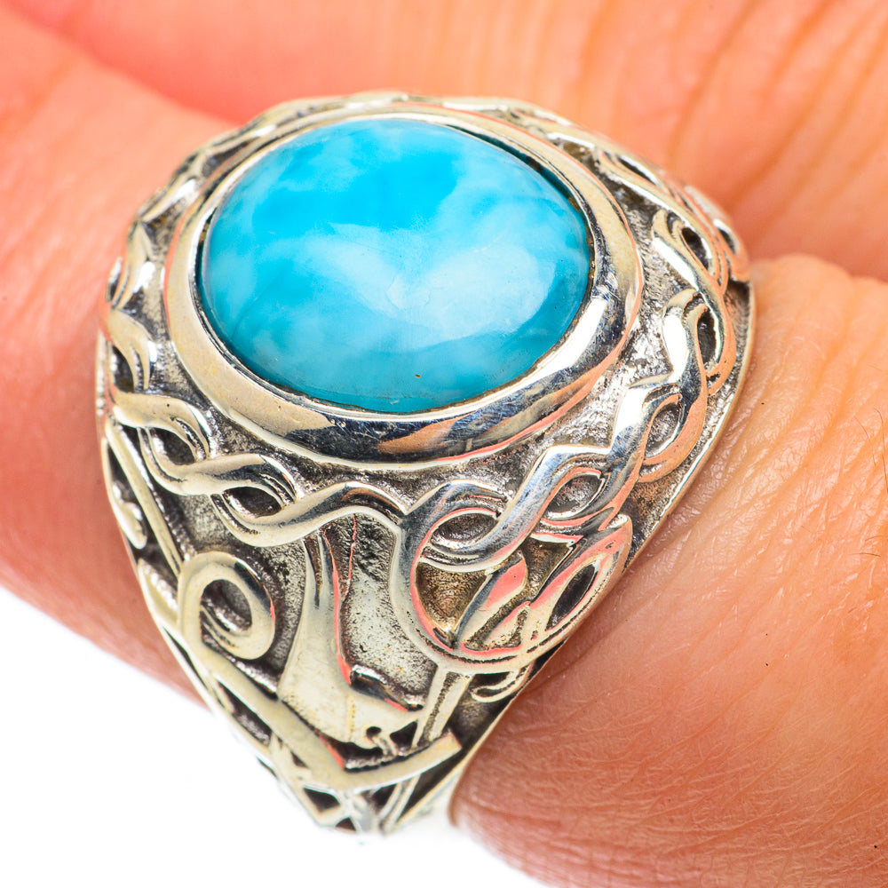 Larimar Rings handcrafted by Ana Silver Co - RING63760