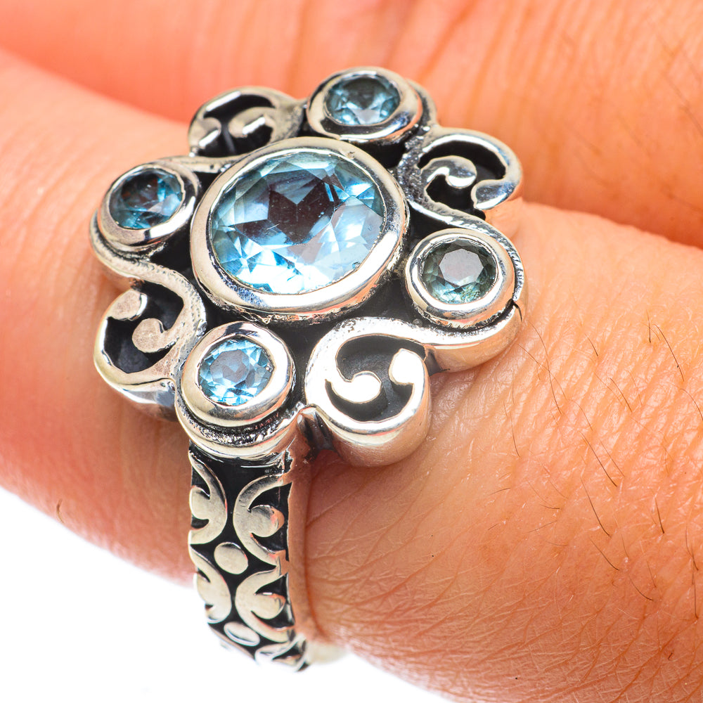 Blue Topaz Rings handcrafted by Ana Silver Co - RING63761