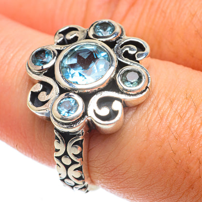 Blue Topaz Rings handcrafted by Ana Silver Co - RING63761