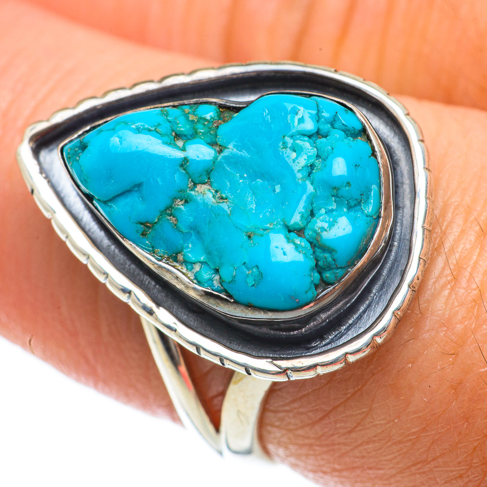 Tibetan Turquoise Rings handcrafted by Ana Silver Co - RING63774