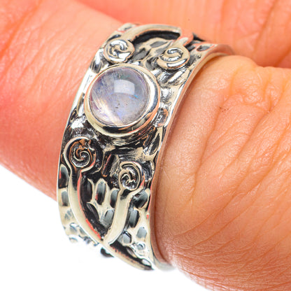 Rainbow Moonstone Rings handcrafted by Ana Silver Co - RING63796