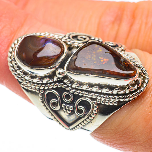 Mexican Fire Agate Rings handcrafted by Ana Silver Co - RING63821