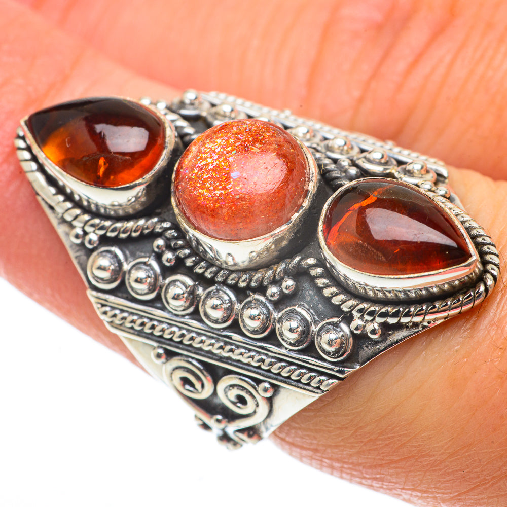 Sunstone Rings handcrafted by Ana Silver Co - RING63823