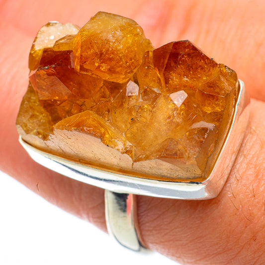 Citrine Crystal Rings handcrafted by Ana Silver Co - RING63825