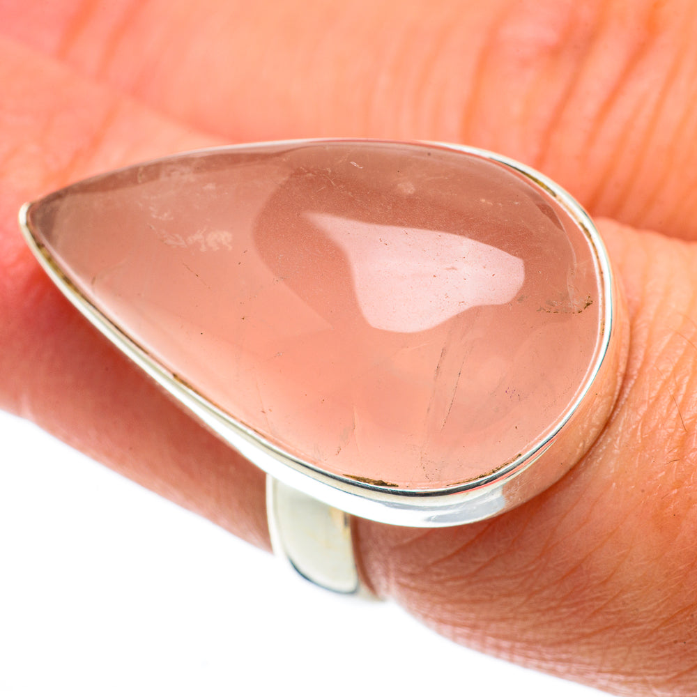 Rose Quartz Rings handcrafted by Ana Silver Co - RING63827