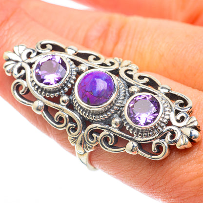 Purple Copper Composite Turquoise Rings handcrafted by Ana Silver Co - RING63830