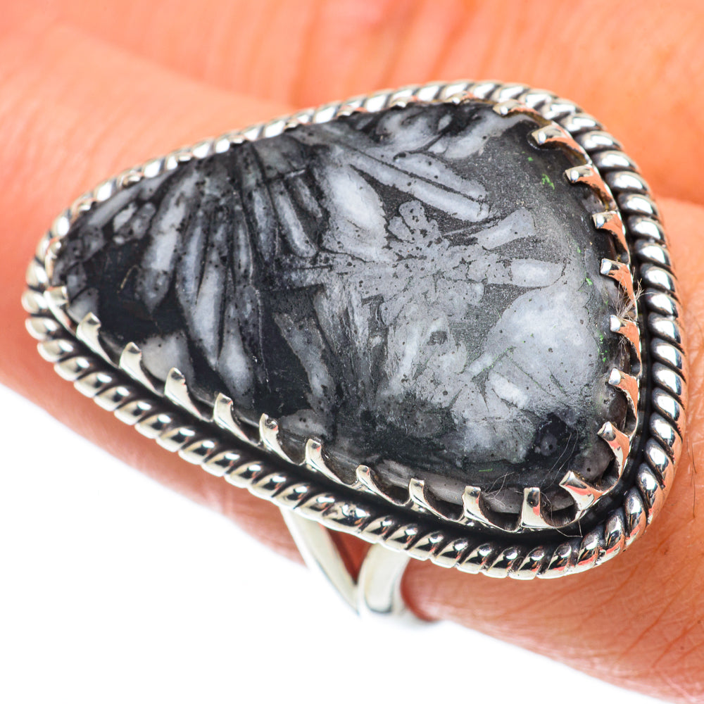 Chrysanthemum Stone Rings handcrafted by Ana Silver Co - RING63834